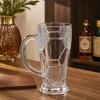 Soccer Beer Glass, 700ml Capacity Lead-Free Stein with Handle for Craft Beer, Sports Themed Beverage Cup for Party