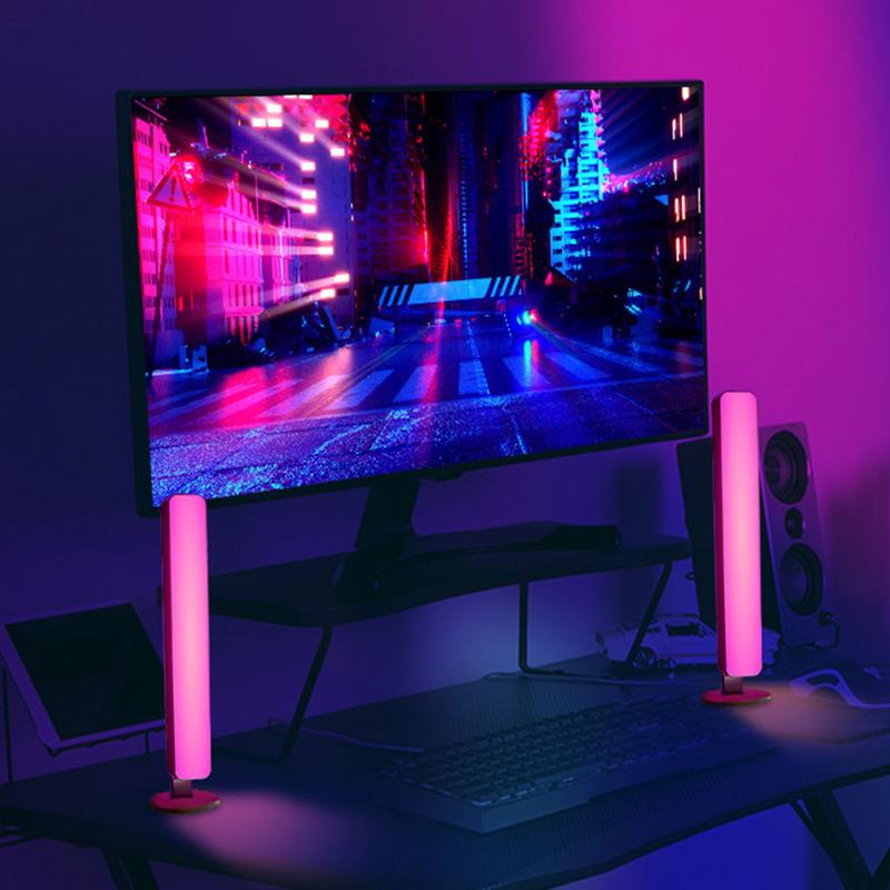 LED Lights For Desk Game Intelligent Mood Lamp For Desktop Remote Control Color Changing Music RGB Ambient Lighting For PC Room