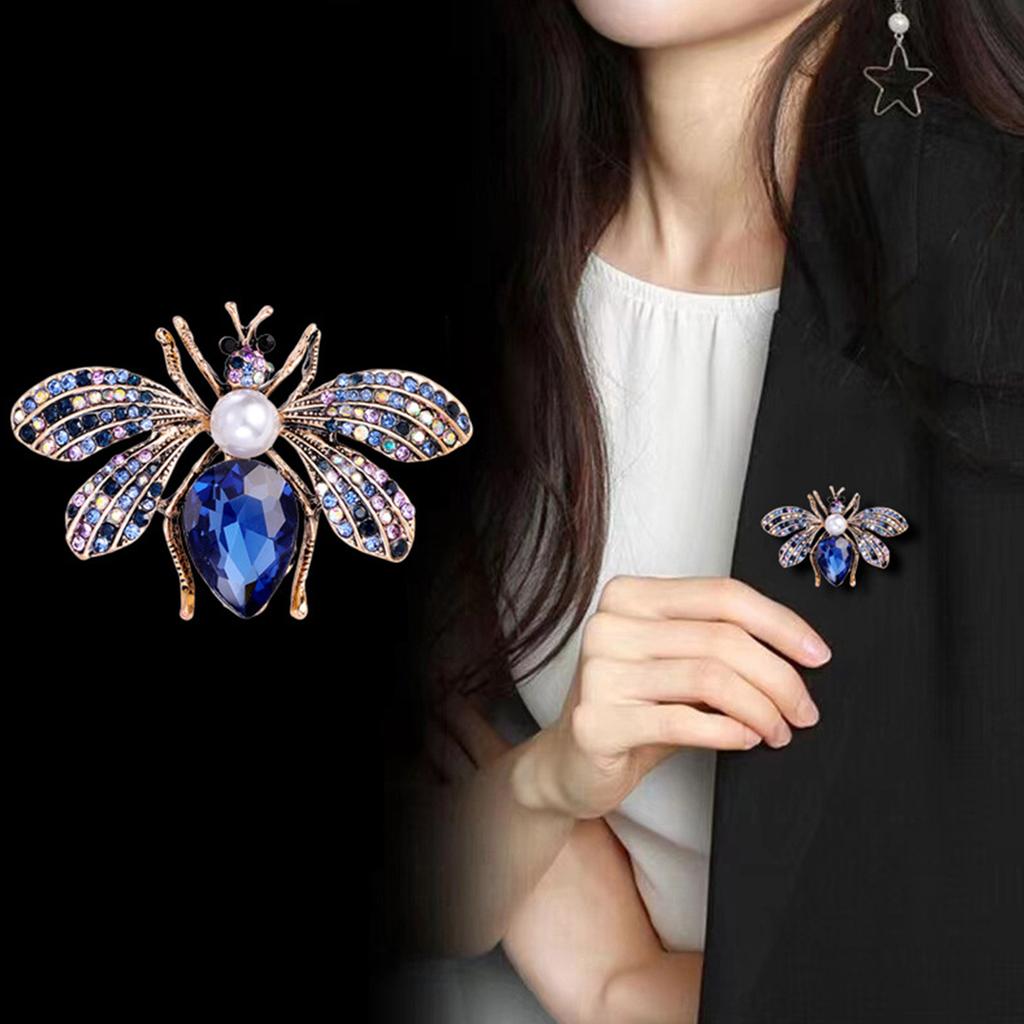 Versatile Bees Brooch Adorned with Sparkling Diamonds for Fashion Accessories Comfortable Clothing Accessory