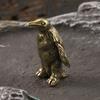 Emperor Penguin Brass Metal Decorative Figurines Living Room Decoration Creative Animal Copper Carving Handicrafts Souvenir