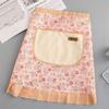 Flower Half-length Apron Canvas Cooking Half-waist Apron Fashion Work Clothes  Cooking