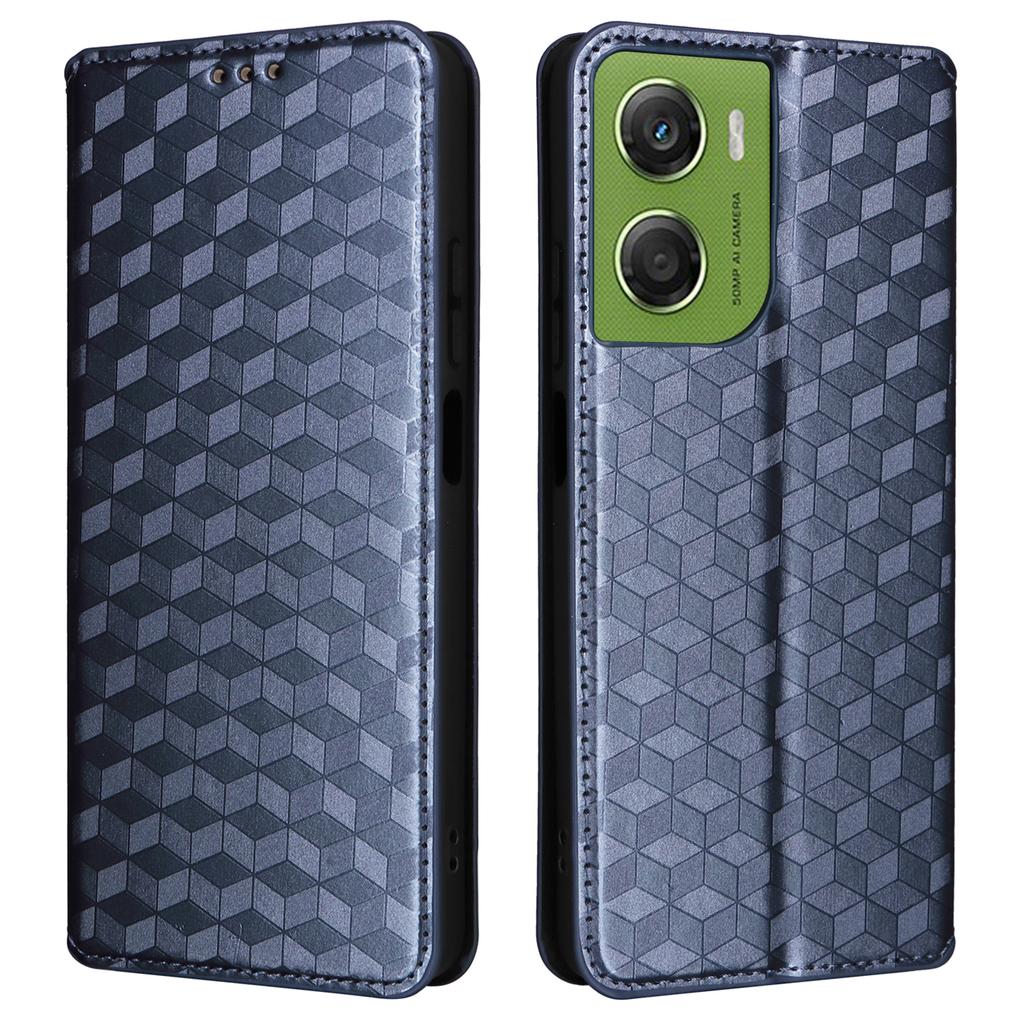 For Motorola Moto G06 4G/G06 Power 4G Case Wallet Rhombus Imprinted Leather Phone Cover