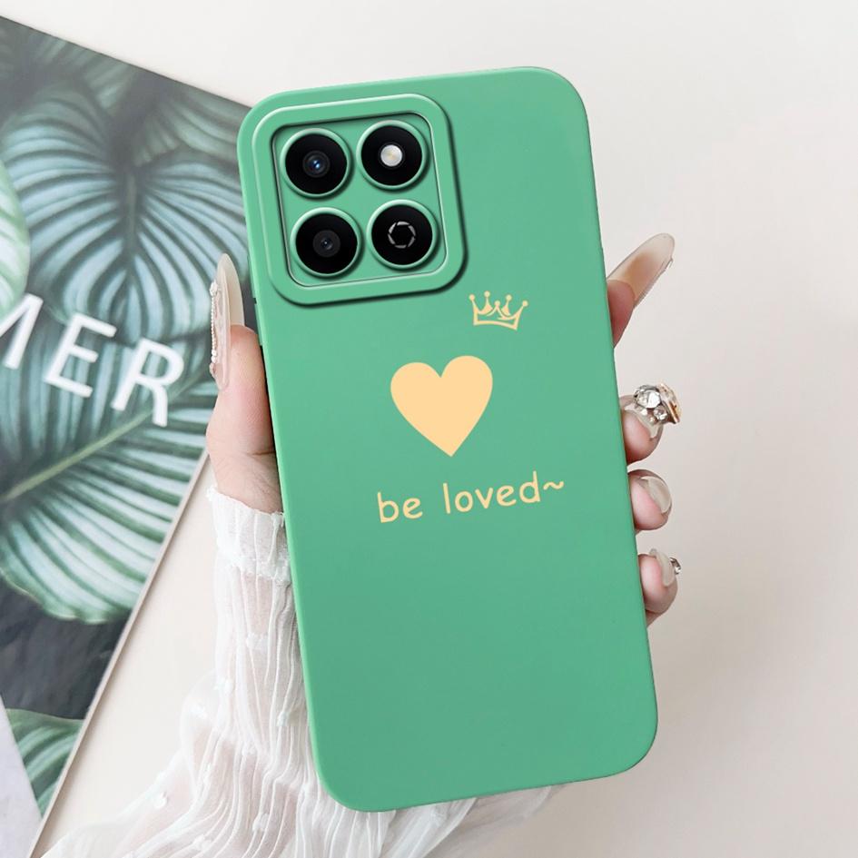 For Honor X7c 4G Case ALT-LX2 Shockproof Cover Sweet Girls Love Heart Soft Liquid Silicone Phone Cases For Honor 200 Smart Coque