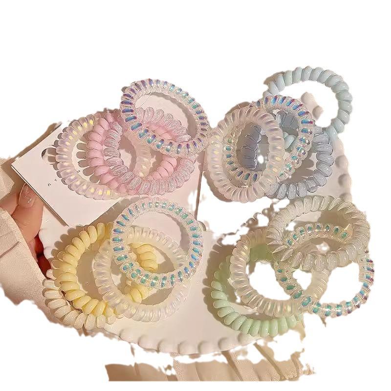 Gradient Color Elastic Hair Rope - Summer Style Bun Holder for Girls