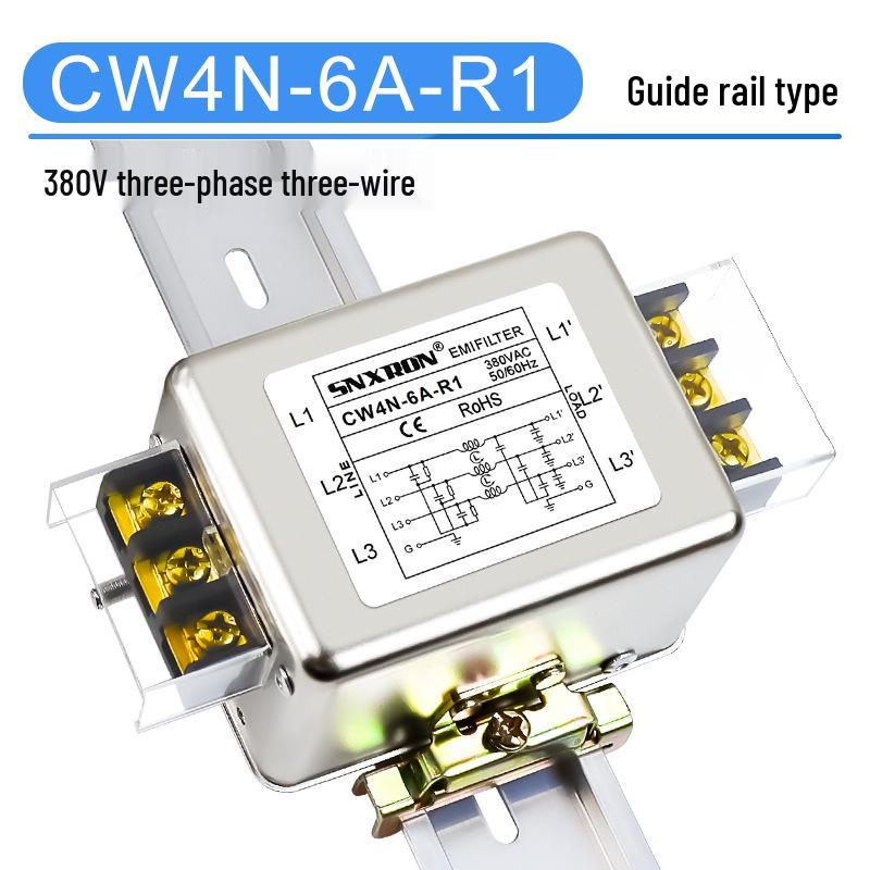 Rail-Mounted CW4L2 Terminal Block: Single-Phase 220V/Three-Phase 380V AC Power Filter, 10A/20A/30A