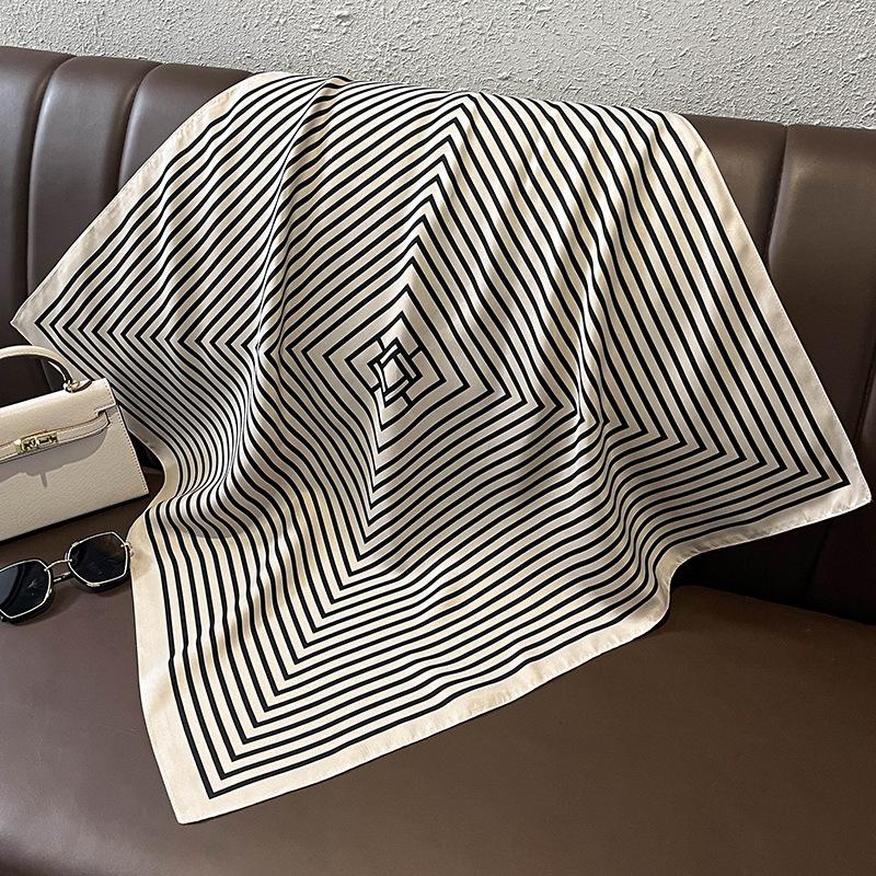 

Print 70cm Silk Satin Headkerchief Women Luxury Design Neck Tie Scarf Female Hair Hand Wrist Foulard Shawl Hijab Bandana New