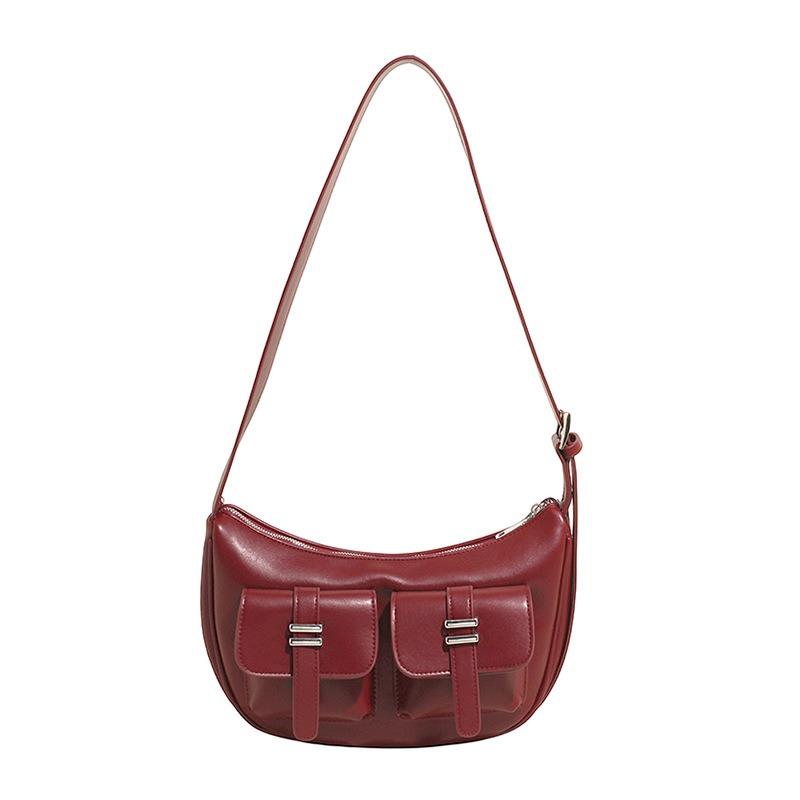 New niche casual crescent bag multi-pocket locomotive bag large capacity shoulder messenger tote bag