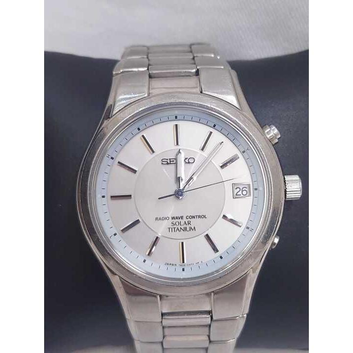 SEIKO SOLAR TITANIUM 7B22-0AD0 Date Titanium specification Used Working