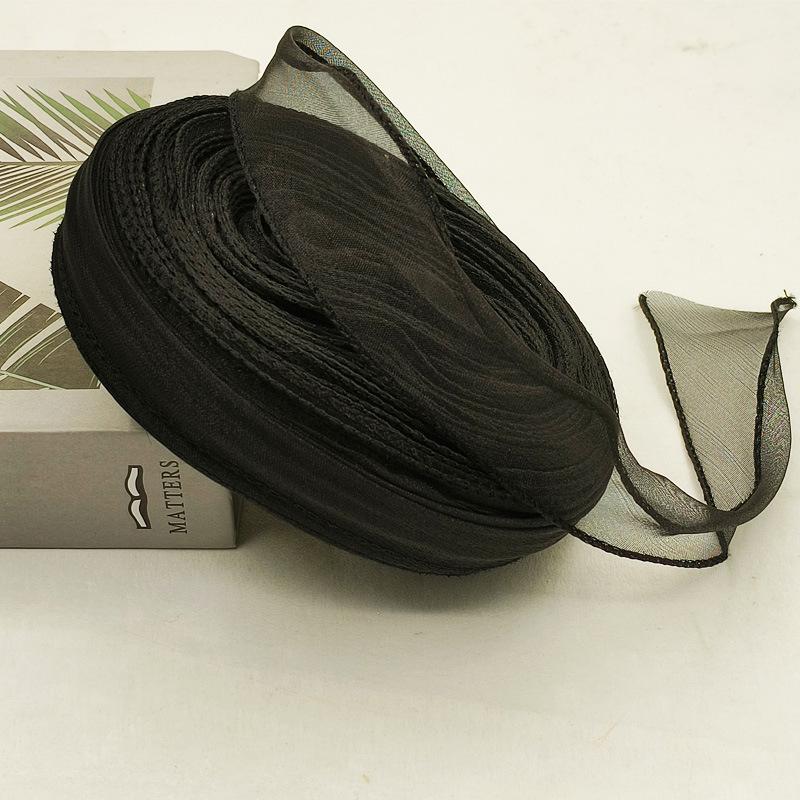 Large Fish Tail Yarn Ribbon with Flower Design - Handmade Binding Tape for Floral and Baking Packaging