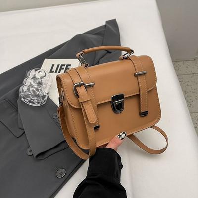 Japanese Crossbody Bag Students Retro Handbag College Style Ladies Shoulder Bag Metal Decoration PU