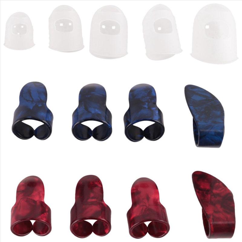 Guitar Finger Cover Silicone Finger Cover Breathable and Anti-pain Thumb Cover Index Finger Cover Guitar Pick