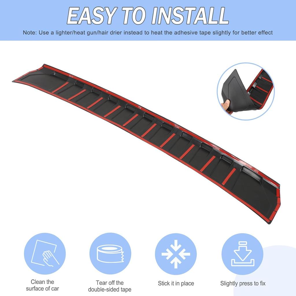 Car Rear Bumper Cover Protector Guard Compatible with Subaru XV/Crosstrek 2018-2023, Scratch Resistant Trunk Door Entry Guards, Trunk Door Sill