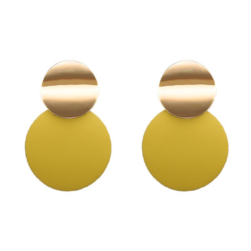 2023 Asymmetrical Round Metal Earrings - European & American Fashion Brand for Women