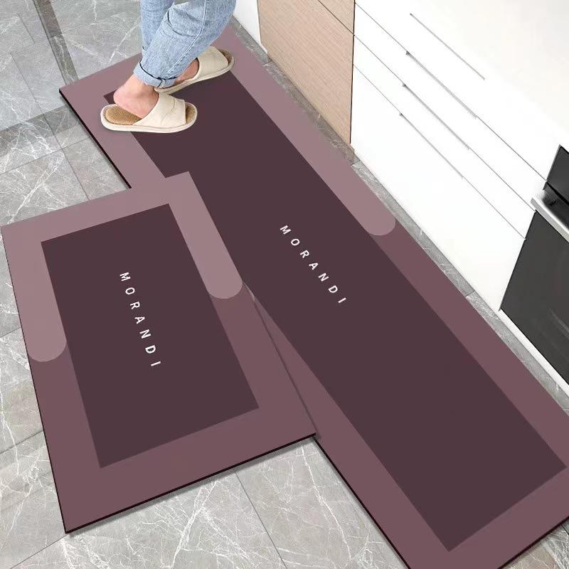 Diatom Mud Non-slip Kitchen Floor Mat - Oil-proof, Waterproof, Dirt-resistant, Absorbent, Wash-free Entrance Foot Pad.