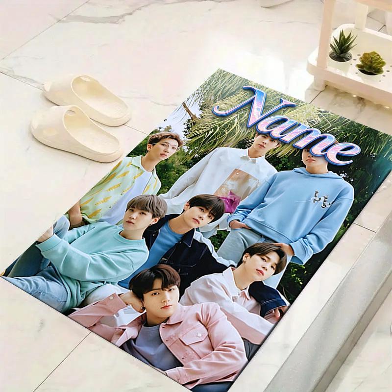 Custom Name Carpet for Playroom Bedroom Living Room Sofa Home Decor,kids Game Area Rug Non-slip Floor Mat