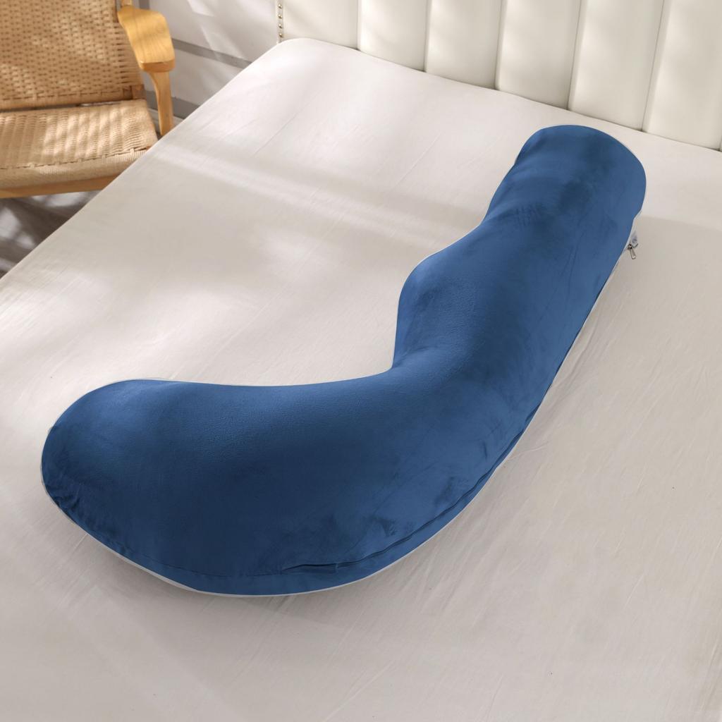 1.8KG Cotton J-shaped Pillow for Pregnant Women Sleeping Pillow Care for Pregnancy Breastfeeding Pillow for Pregnant