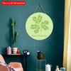 2D flat 20*20cm1pc Happy St.Patrick's Day Green fresh four-leaf grass patterns Welcome party Hanging Wooden Sign, Simplism&artistic Round Decorative