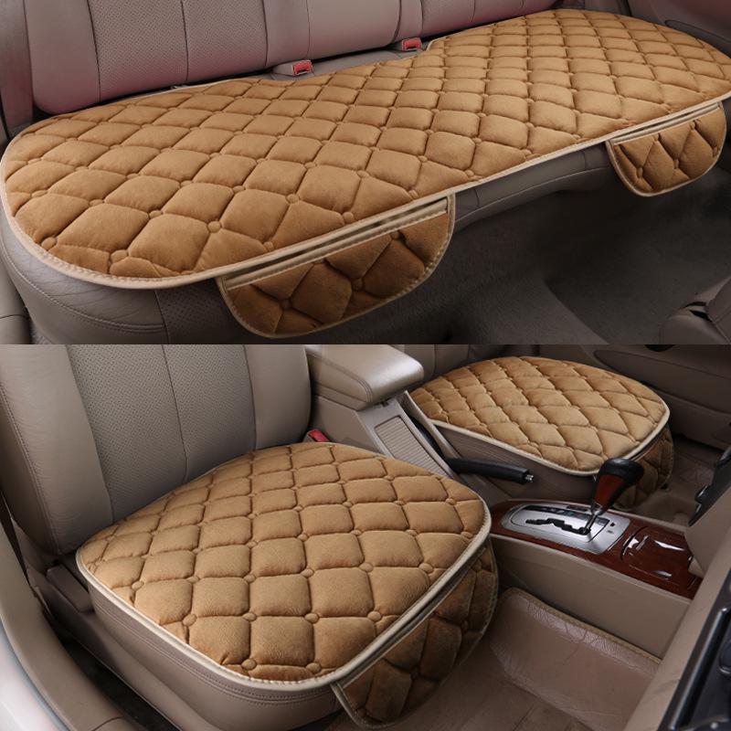 Universal Non-Slip Winter Car Seat Cushion, Tie-Free, 3-Piece Set, No Backrest