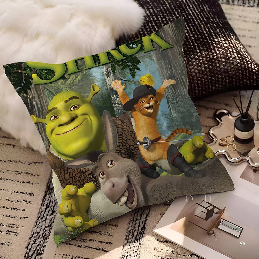 Kawaii Roztomilý Film S-Shrekes Polštář Dárky Domácí Kancelářské Vybavení Ložnice Pohovka Autopotah Polštářku Pouzdro 45x45cm