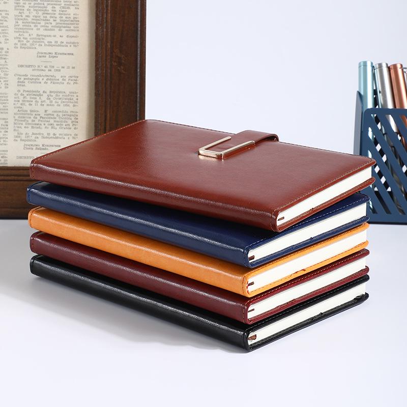 Premium Business Leather Notebook Gift Set with Custom Logo, A5/B5 Sizes, Thick Conference Notepad