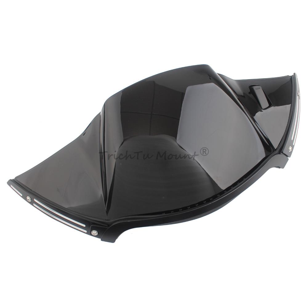 Motorcycle Accessory Black Vivid ABS Fairing Air Duct Windshield Trim For Harley Touring Road Glide CVO Limited FLTRX 2015-2023