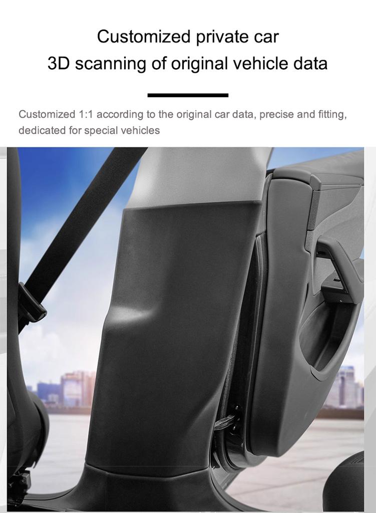 For Tesla Model Y Juniper 2025 B-pillar Anti-Scratch Protective Pad Car Center Pillar C-pillar TPE Guard Trunk Protection Pad