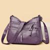 Dámská taška s více kapsami Velkokapacitní Pu Malá Čtvercová taška Crossbody Taška Taška přes rameno pro matku středního věku