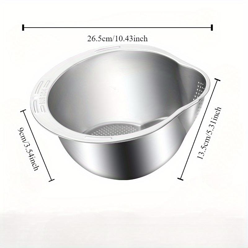 1 high-quality 304 stainless steel strainer - food safety rice and vegetable washing basin