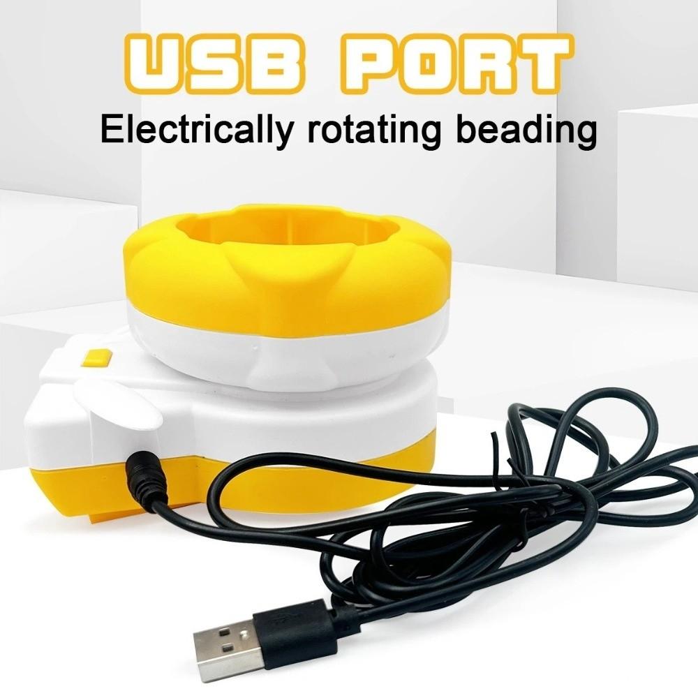 Quickly Beading Electric Bead Spinner with Needle Flat Clay Beads Beading Device Fast Spinning Professional Bead Spinner Kit