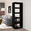 VidaXL Bookshelf-Room Divider Black 60x35x167 Cm Solid Pine