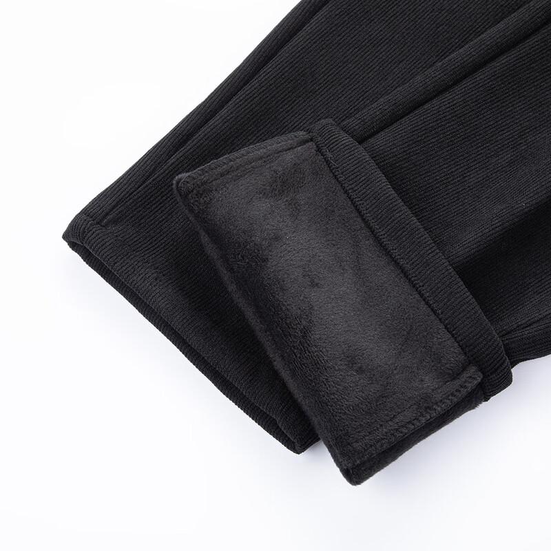 XueZhongFei Men's Fleece-Lined Straight-Leg Casual Pants