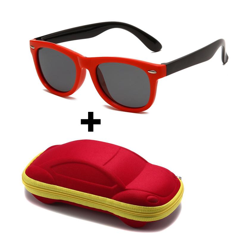 Children'S Silicone Sunglasses With Glasses Box Boys Girls Outdoor Goggles Sun Glasses Ac Lens Eyeglasses Baby Uv400 Eyewear