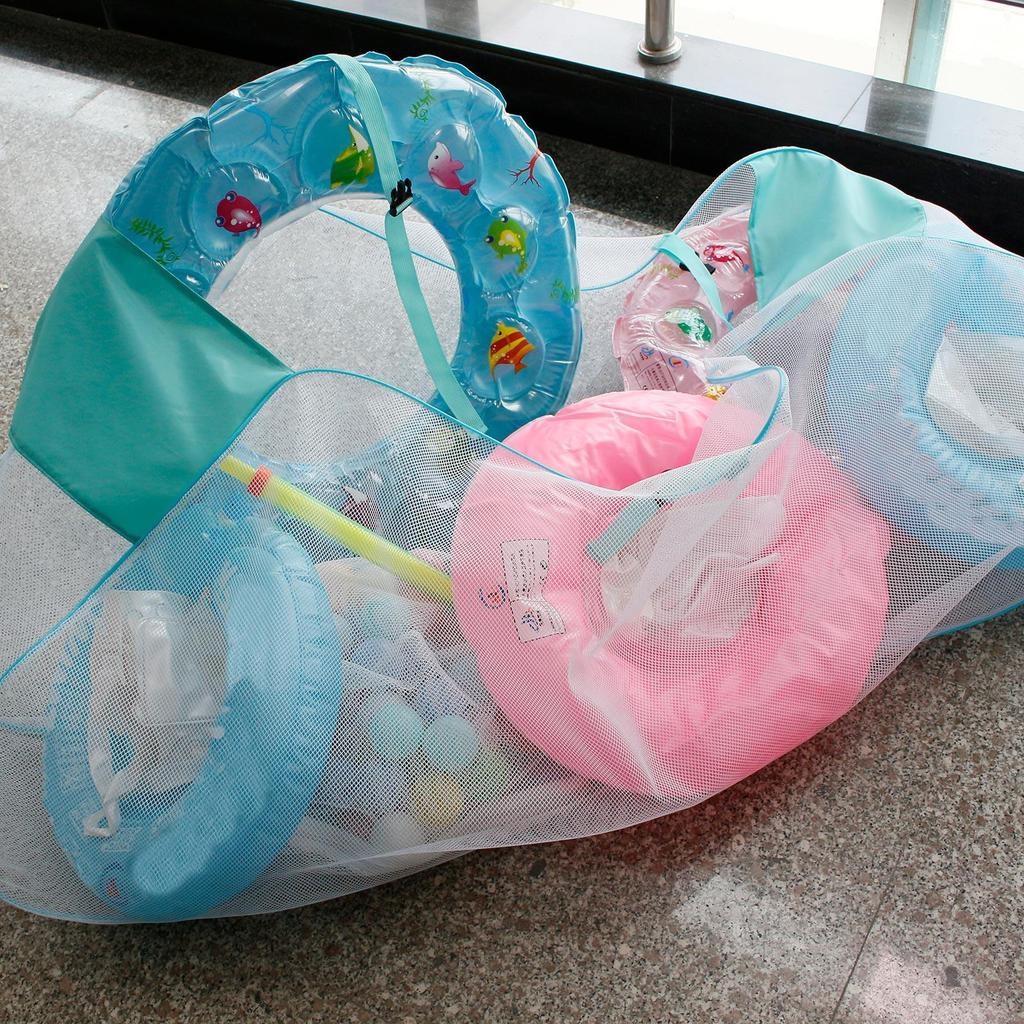 Pool Toy Storage Bag Large Capacity Poolside Mesh Net Pouch Holder Swimming Pool Mesh Organizer For Water Inflatable Accessories