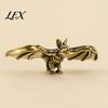 Handmade Brass Bat Art Figurines, Vintage Copper Flying Statue, Collectible Mini Animal Durable Metal Decor Ornament, Desk Feng Shui Sculpture