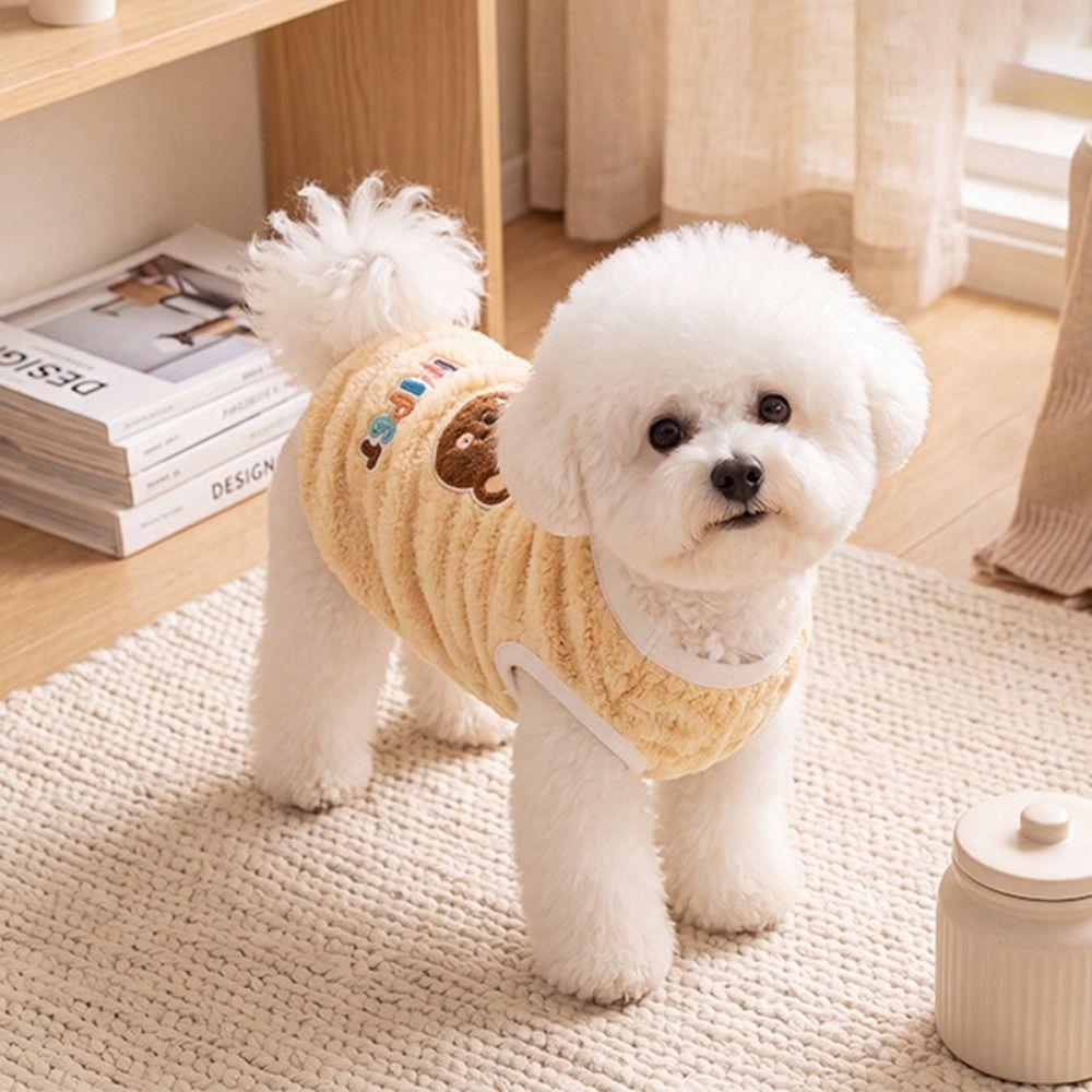 Warm Fleece Puppy Pet Clothes Soft Small Dog Sweate Cute Dog Sweater Small Pet