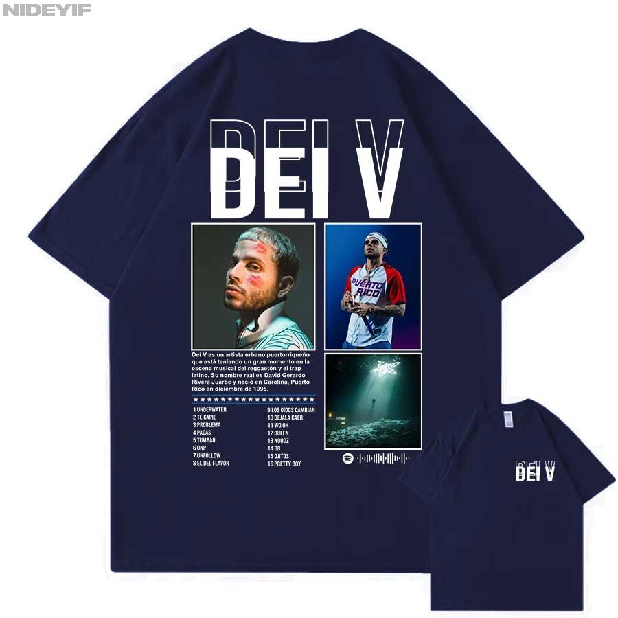 

Dei V Quien Es Dei V Tour 2026 T shirt for Unisex Women Hiphop Streetwear Oversized Tops 100 Cotton TShirt EDV3 4XL