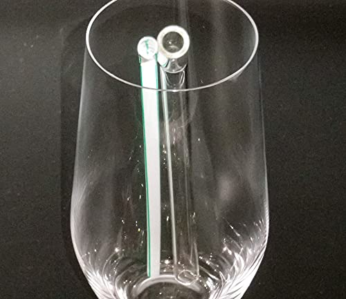 Czech-made SIMAX Heat-resistant Glass Dishwasher-safe Straws, Set of 6, with Cleaning Brush (23)