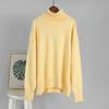 Solid Colour High Neck Sweater Autumn Winter Comfortable Loose Classic Versatile Pullover Sweater Luxurious Relaxed-fit Slimming and Versatile Top