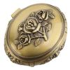 Jewelry Box Retro Rose Metal Oval Shaped Jewelry Storage Box Organizer for Ring Necklace Earrings Bronze