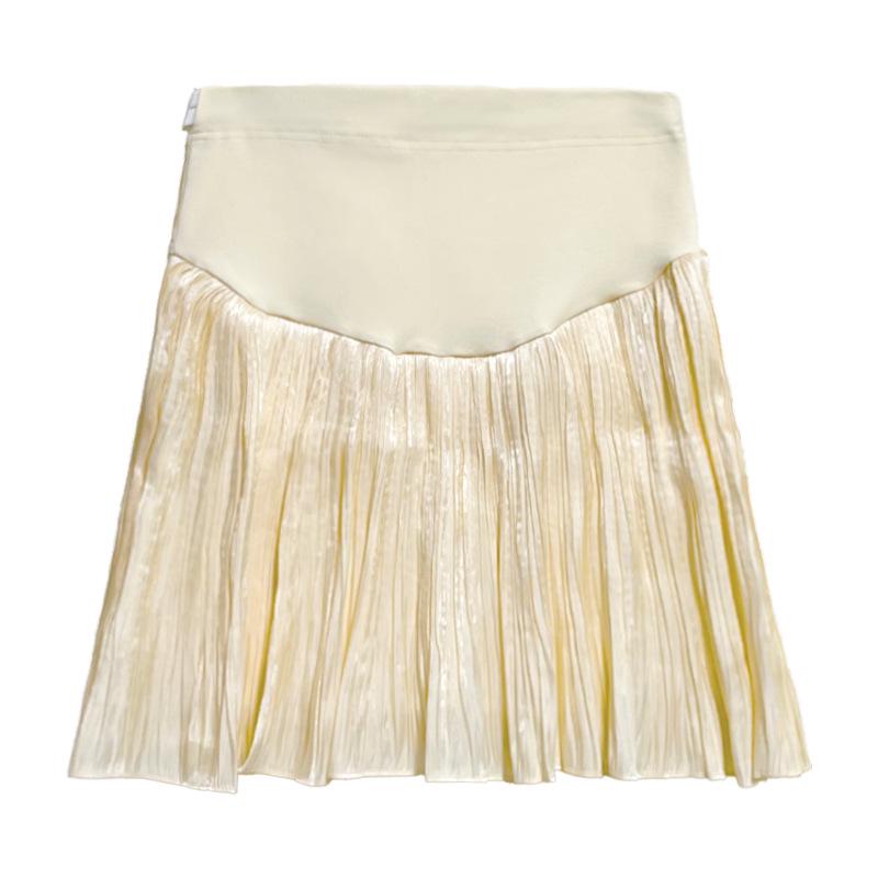 High-Waist Slimming Pleated A-line Skirt for Petite Women - Korean Style, Casual & Versatile Summer Wear