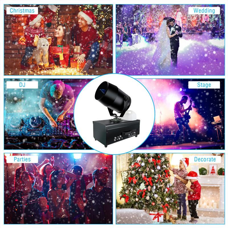 2000W Party Event Stage Snowflake Jet Machine High Power Snowflake Maker Outdoor Simulation Shaking Snow Machine