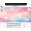Oversized Pastel Cloud Gaming Mouse Pad  Stitched Borders NonSlip Rubber Base  NonSlip Desk Mat for Home  Office