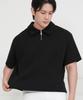 Dibala Automatic Tucking Fake Drop Oversized Half-Zip Polo Shirt Short Sleeve T-Shirt