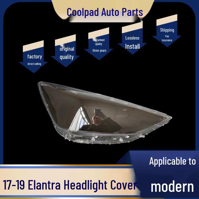 Compatibil cu Hyundai Elantra 2017-2019: Ansamblu Far, Carcasă Far Față, Capac Lentilă Fază Mică/Fază Lungă.