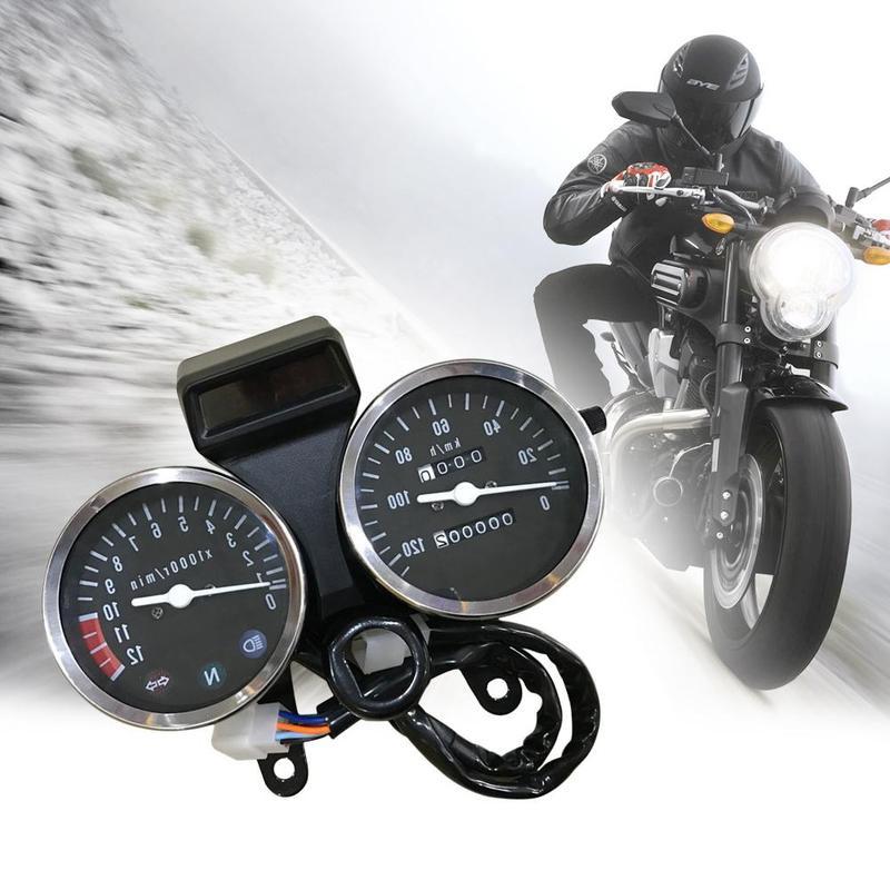 Motorcycle LED Digital Tachometer Speed Meter RPM Tester DC 8-18V for Honda Yamaha Kawasaki Color : Blue