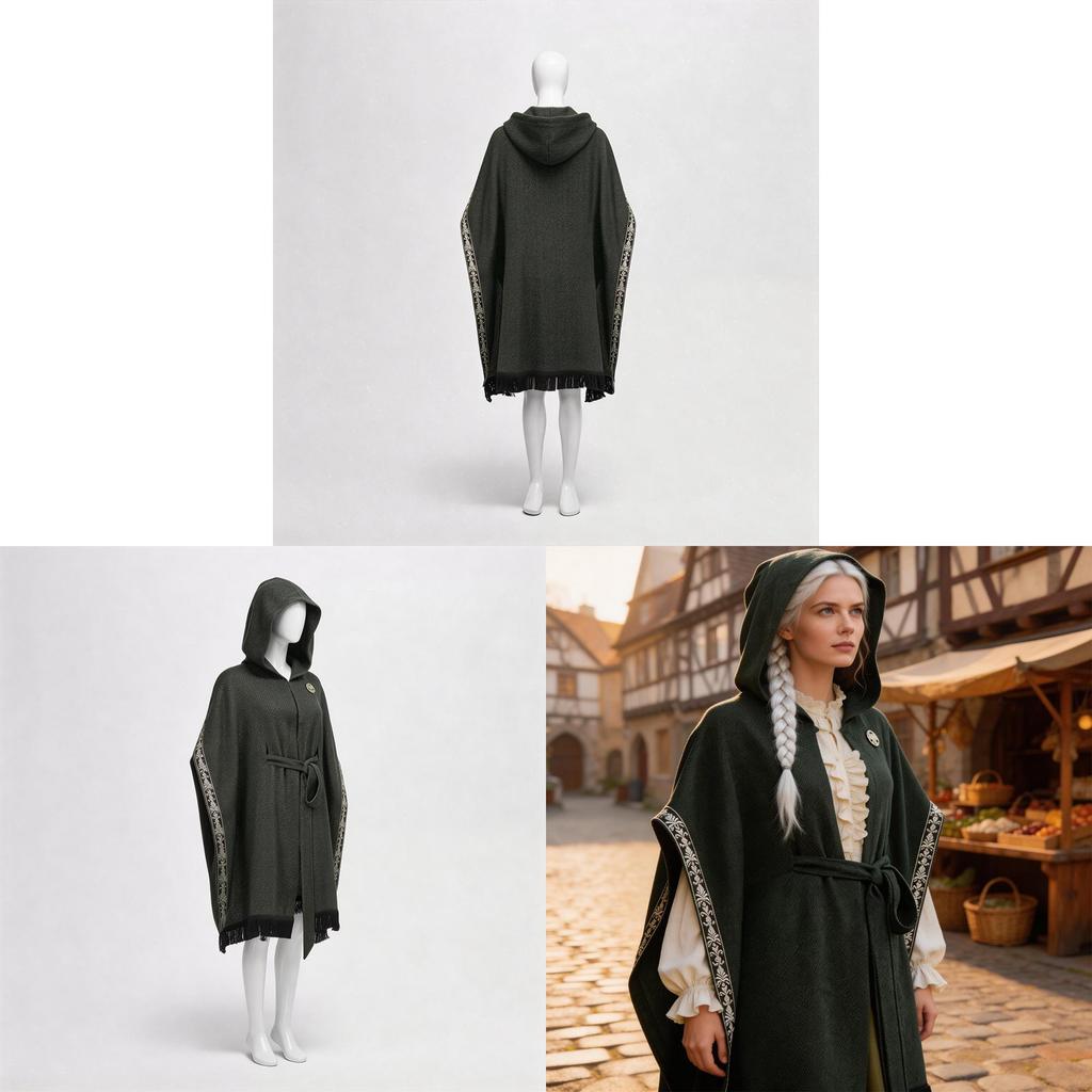 Steam Lace Hooded Cloak Cosplay Garment For Street Style Anime Cosplayers And Fans
