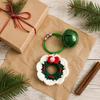 Santa Claus Key Ring Yarn Crochet Christmas Keychain with Bell, Handmade Tree Hat Glove Wreath Small Holiday Keepsake Pendant, Bag Charm Accessory for