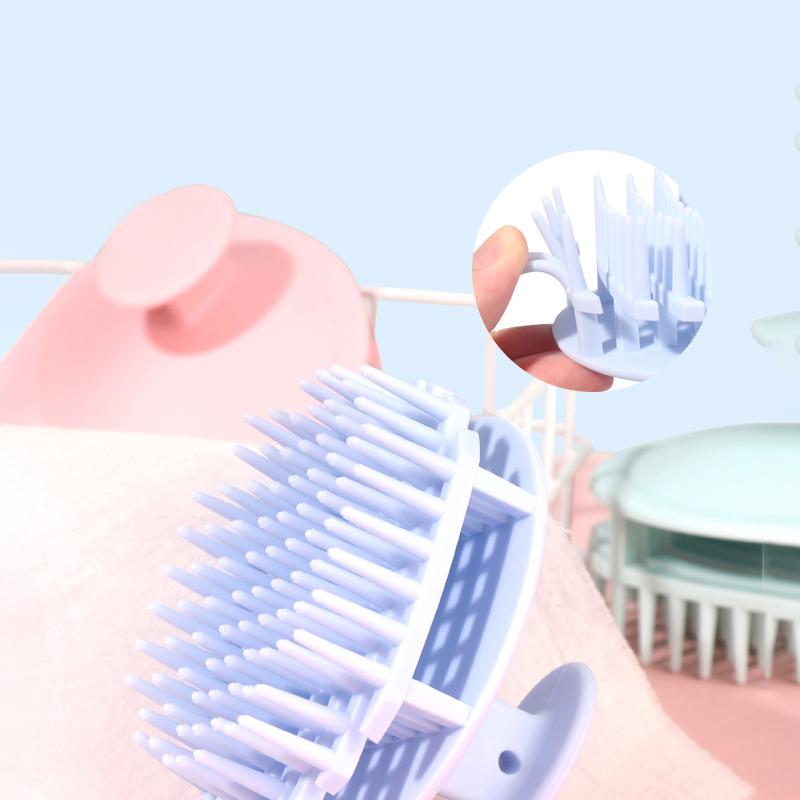 1pc scalp massage shampoo brushes,soft silicone bristles, exfoliating ventilated hair brush For Hair Accessories