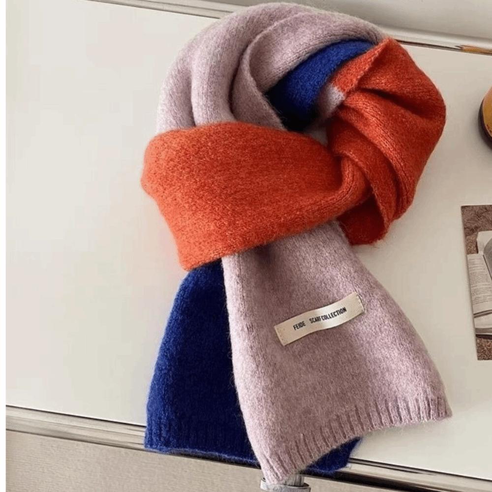 Woolen Cashmere Shawl Wraps Winter Neck Scarf Soft Patchwork Color Scarf  Autumn/Winter