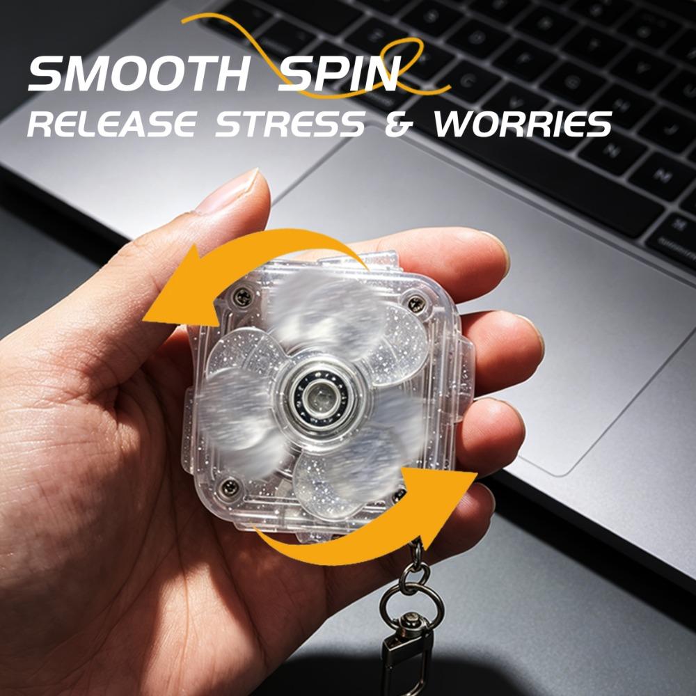 Fun Multi-Play Fidget Spinner Keychain Crisp Pressing Finger Relax Keychain Leisure